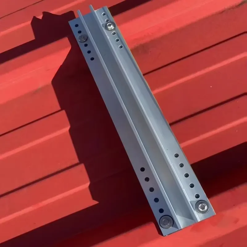 Hot Sales Solar Panel Mounting Aluminum Profile Mini Rail Customizable Roof Solar Racking Mini Rail Clamp Mounting System
