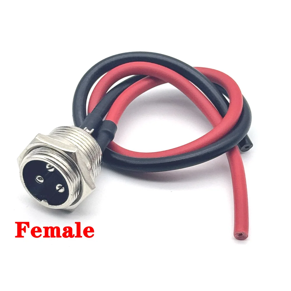 3Pin Electric Bicycle Charging Head Lithium Battery Output Line Male and Female Base Charger Plug Socket E-bike Lithium 60V 10A