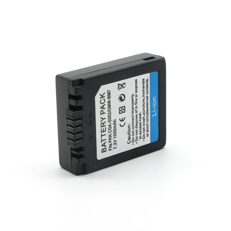 لباناسونيك لوميكس DMC-FX50 FX55 FX33 FX07 FZ7 FZ8 FZ18 TZ2 TZ3 TZ4 DMC-LZ6 LZ7 كاميرا CGA-S002E بطارية 1000mAh