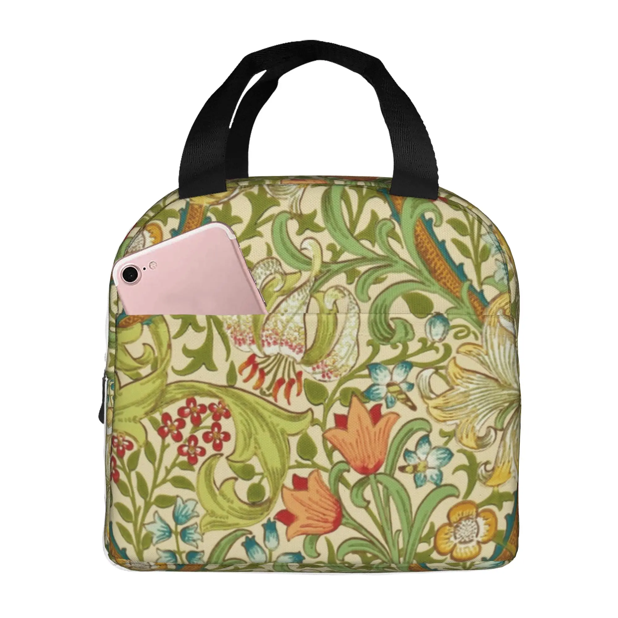 William Morris Lunch Bag Women  Cooler Warm Insulated Lunch Boxes for School