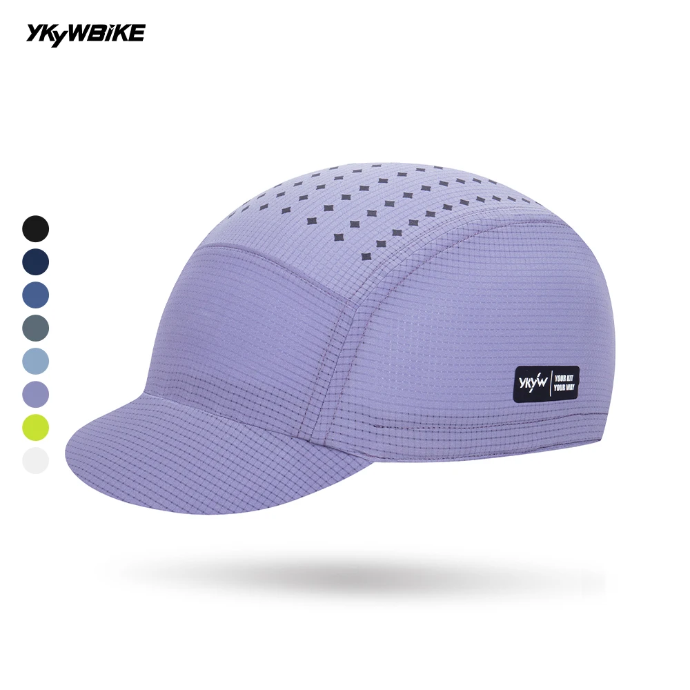 

YKYW Purple Blue Black White Cycling Caps Men Women Road Bike Riding Hat Breathable Running Sports Quick Dry Bicycle Hat
