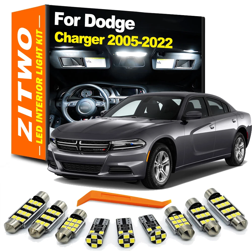 15Pcs LED Bulb Interior Dome Map Light Door Courtesy Trunk Lamp Kit For Dodge Charger 2005- 2019 2020 2021 2022 Car Accessories