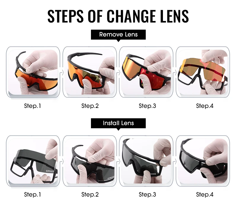 Photochrome Radfahren Gläser Outdoor Sport Polarisierte Fahrrad Sonnenbrille Männer MTB Radfahren Sonnenbrille Frauen Straße Fahrrad Brille – Detail 18