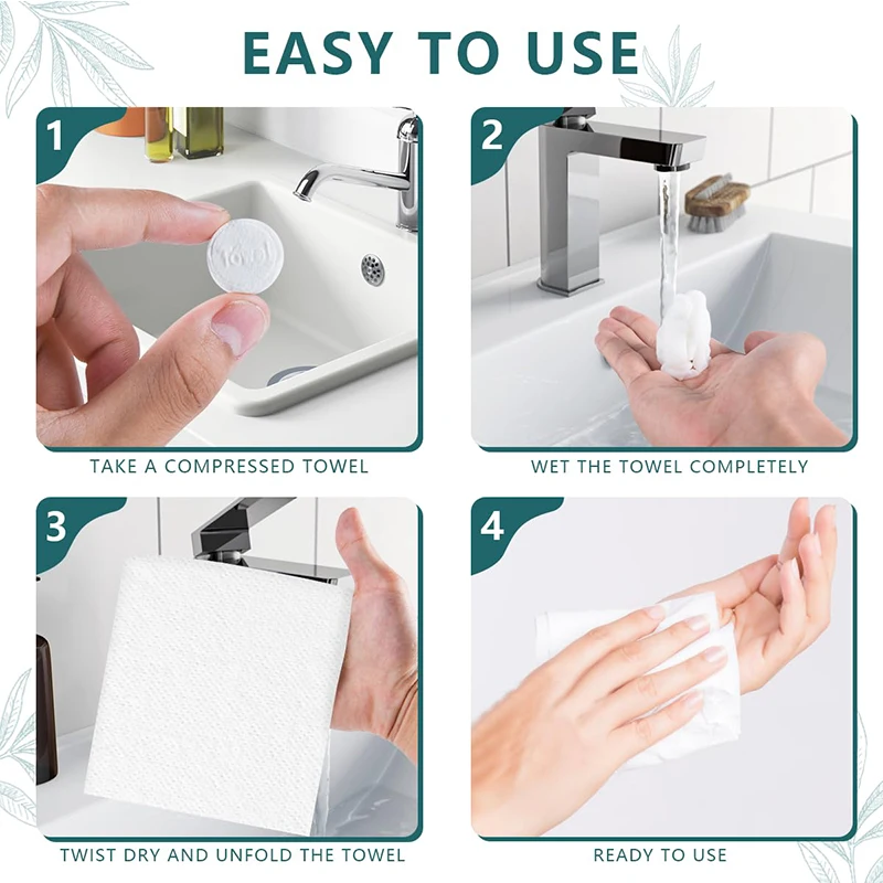 150pcs Compressed Hand Wipe Towel Non-Woven Makeup Wipes Portable Compressed Towel Disposable Face Cleaning Soft