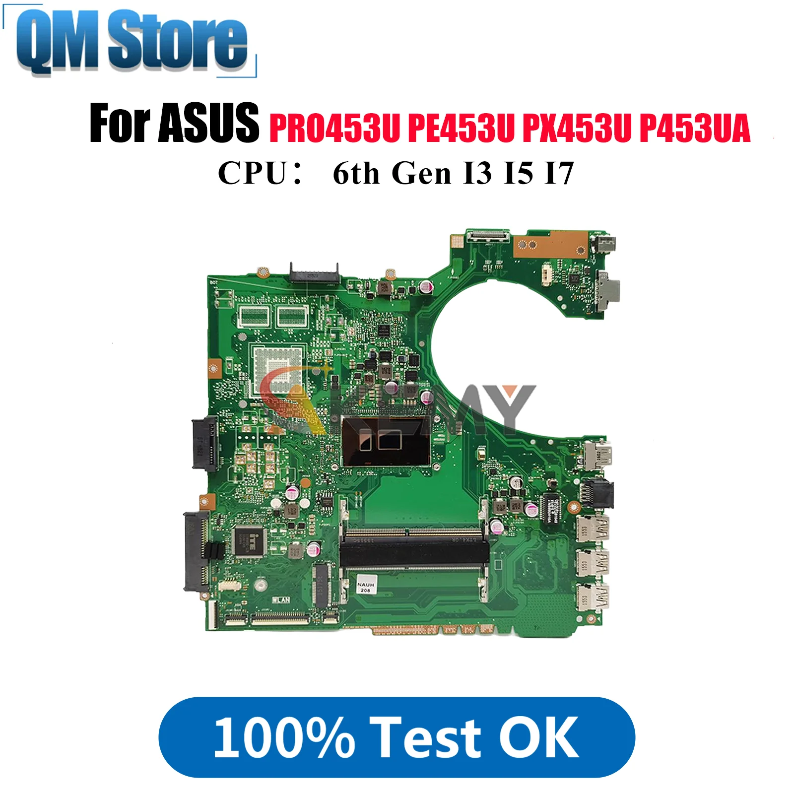 

P453UA Материнская плата для ноутбука ASUS ProArt P453UJ PRO453U PE453U PX453U P453UA P453U Материнская плата с процессором I3 I5 I7 тест ОК быстрая доставка