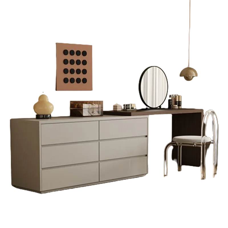 Italian Minimalist Dressing Table Luxury Mirror Drawer Girls Dressing Table European Makeup Comodas Con Cajones Home Furniture