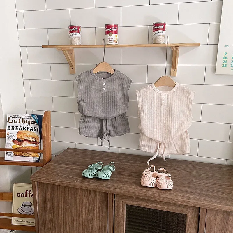 Milangel Conjunto verano bebé algodón – Camiseta y pantalón corto - imagen 3