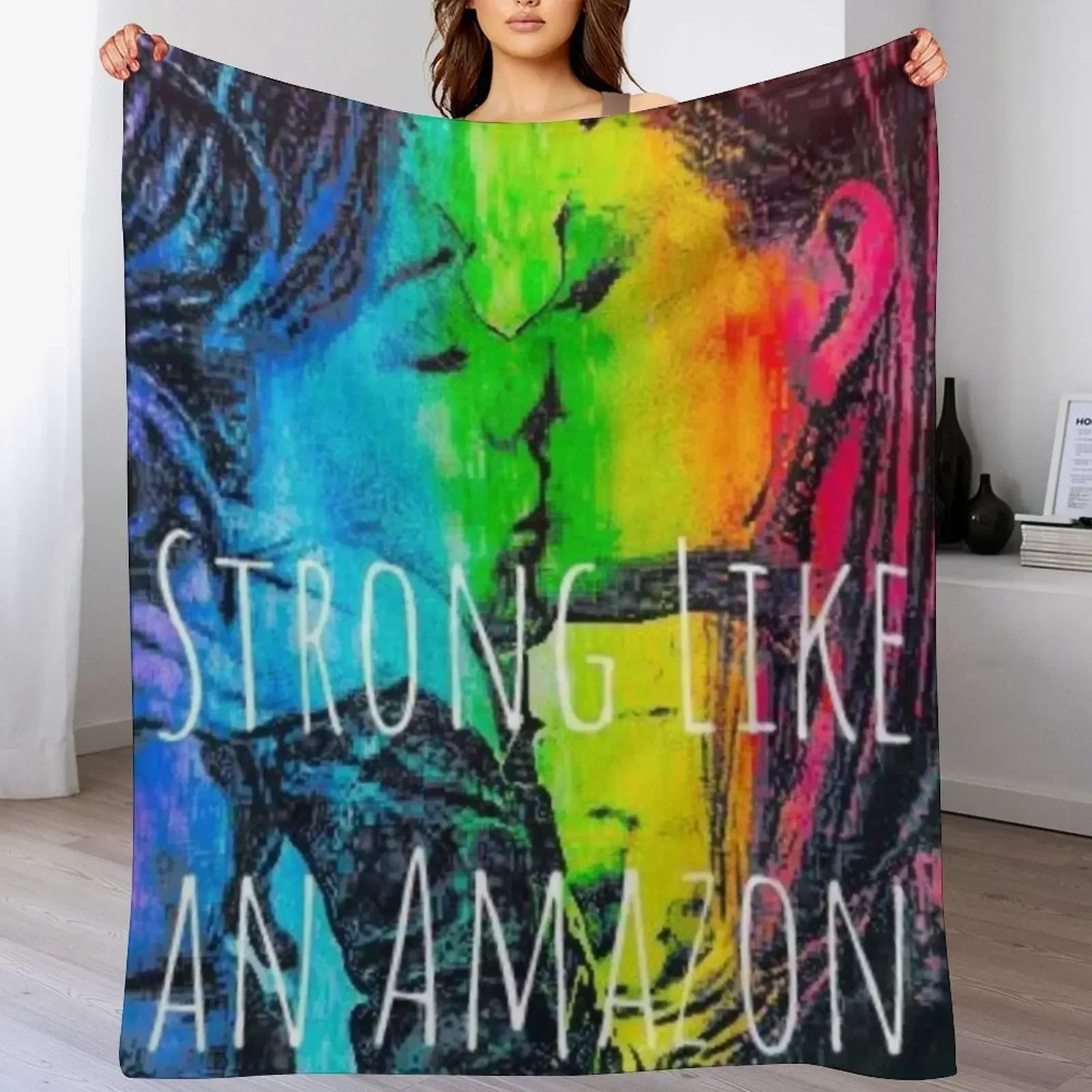 

Strong Like an Amazon Throw Blanket bed plaid halloween For Sofa Thin Sofa Quilt Blankets