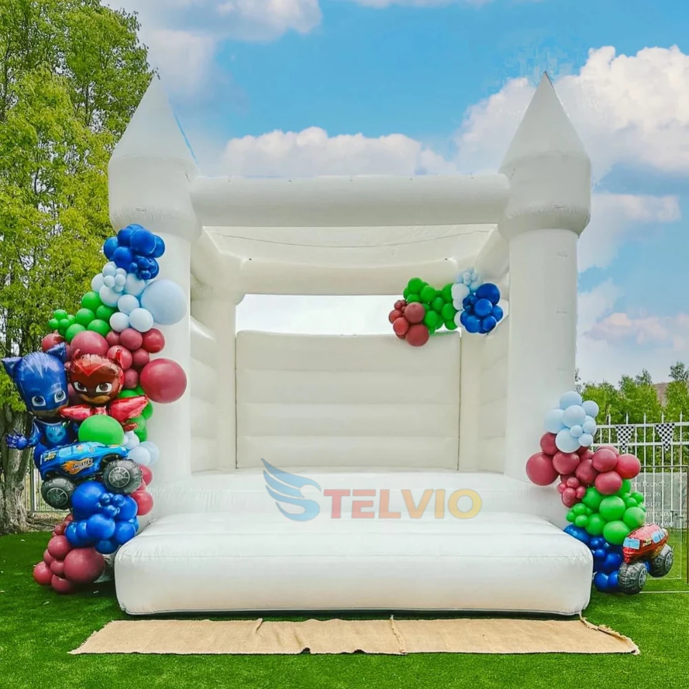 Commercial Grade Inflatable White Wedding Jumper Inflatable Bouncy Castle Moonwalk Bounce House Bridal Bounce House White