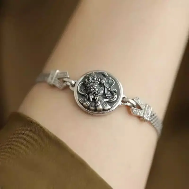Hallmarked Thai Style Horn Pendant Vintage Streetwear Adjustable Choker Unisex Layering Antique Jewelry Boho Daily Wear Present