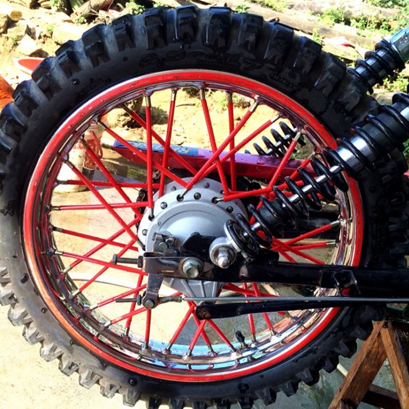 72 Pcs/pack MTB Wheel Rim Spoke Shrouds Skins Covers Mountain Bike Optional Color Decoration Spoke Pipe
