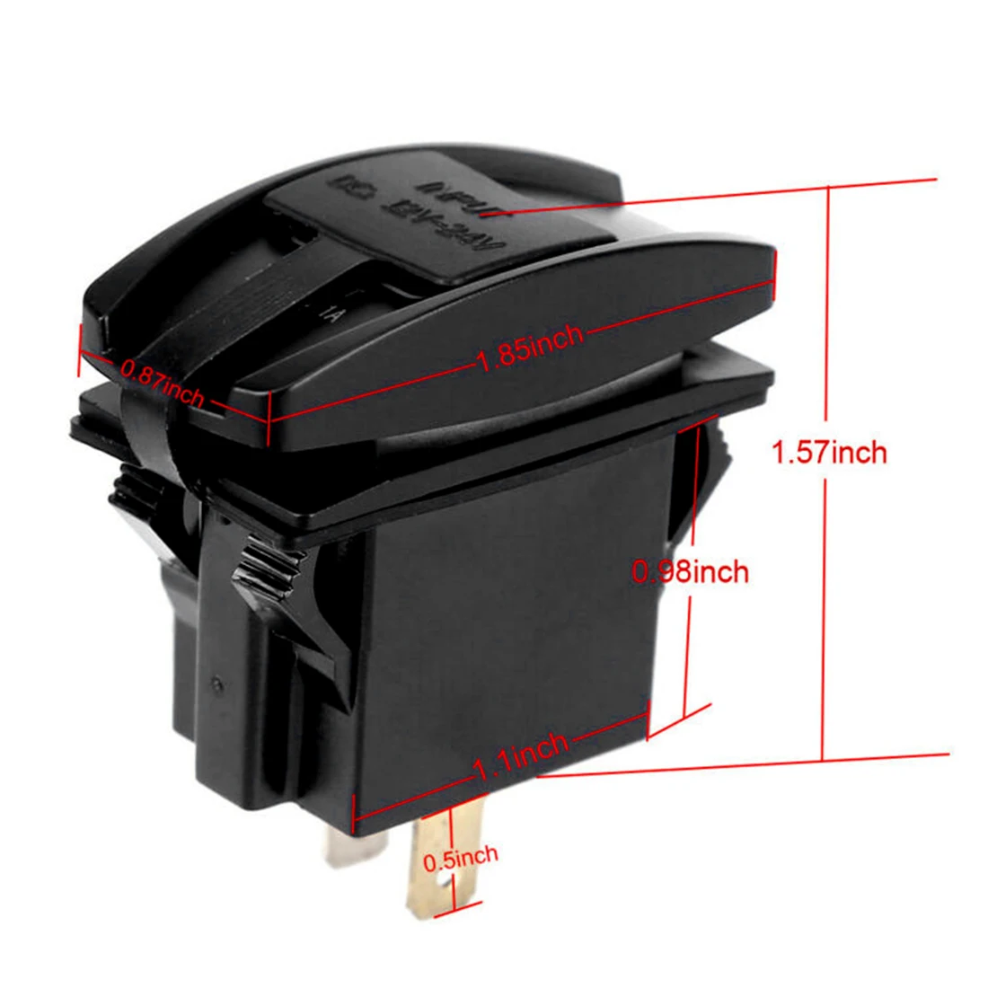 Reliable Dual USB Power Charger with Blue LED Light for Carling ARB Rocker Switch Car Boat 12V Quick and Safe Charging