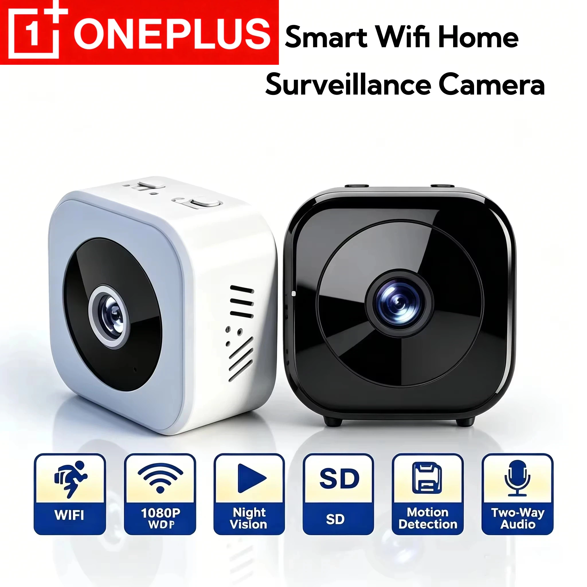 OnePlus Mini Security Camera 4K Full HD WiFi Surveillance With 2Way Audio Motion Detection Infrared Night Vision Security Camera