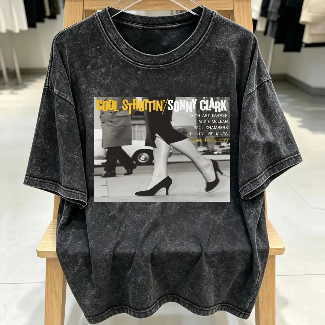 washed T Shirt SONNY CLARK cool struttin vinyl cd cover SMALL MEDIUM LARGE or XL vintage Washed Unisex fashion Stylish