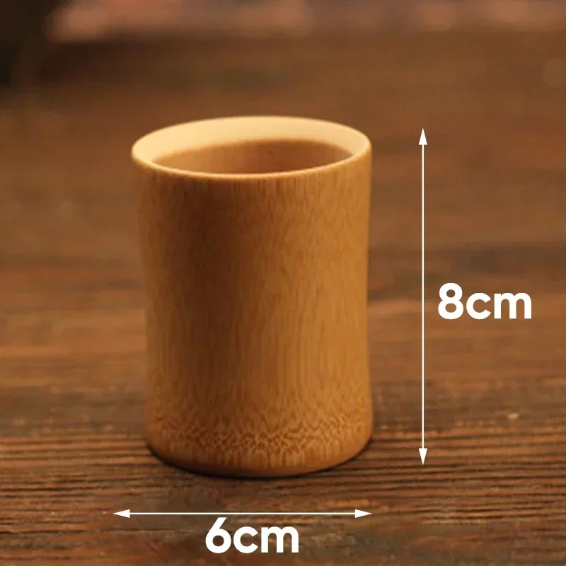 Retro Handmade Bamboo Carved Cup Coffee Tea Beer Juice Milk Water Drinking Mug