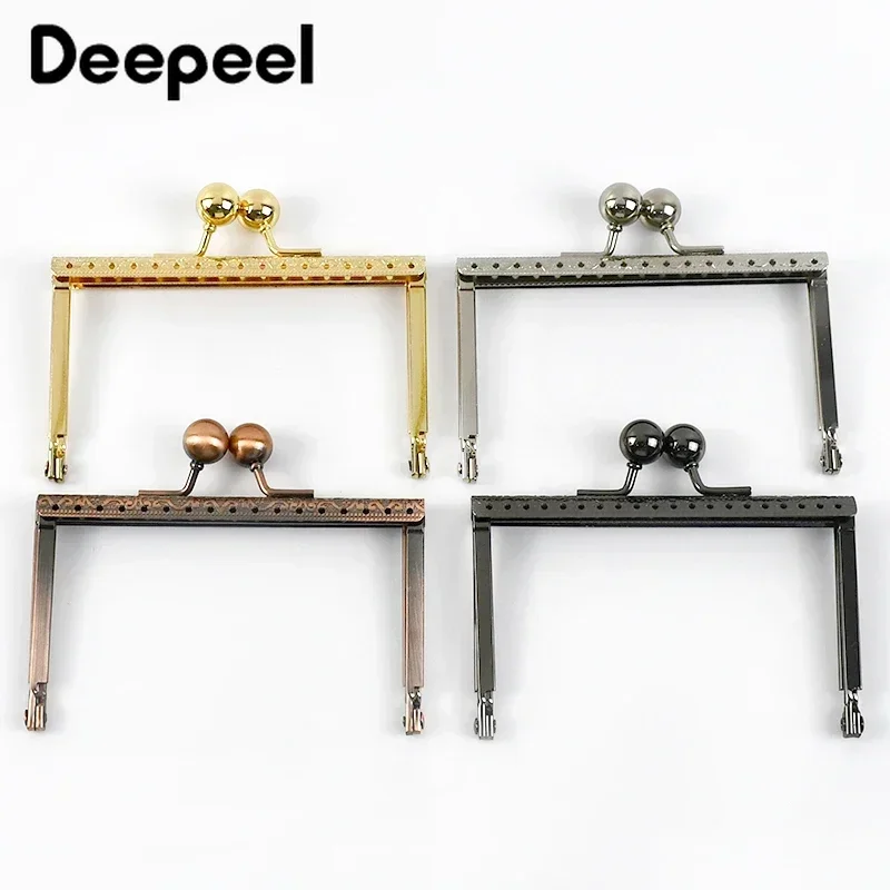 1/2/5/10Pcs Deepeel 10.5cm Metal Handle Kiss Clasp for Handbag Embossed Purse Frame Rectangle Pipe Clamps Buckle DIY Accessories