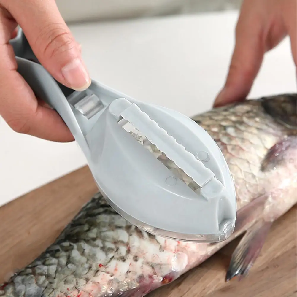 Fish Scales Graters Scraper Fish Cleaning Tool Scraping Scales Device With Cover Home Kitchen Cooking Fishing Tool Pesca Tackle