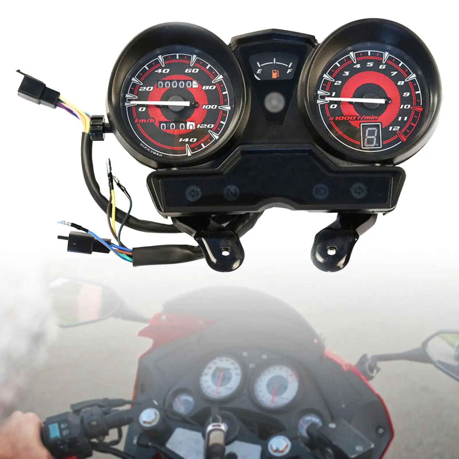 

Motorbike LED Digital Speedometer Speed Gauge Tachometer Odometer/ for Ybr125
