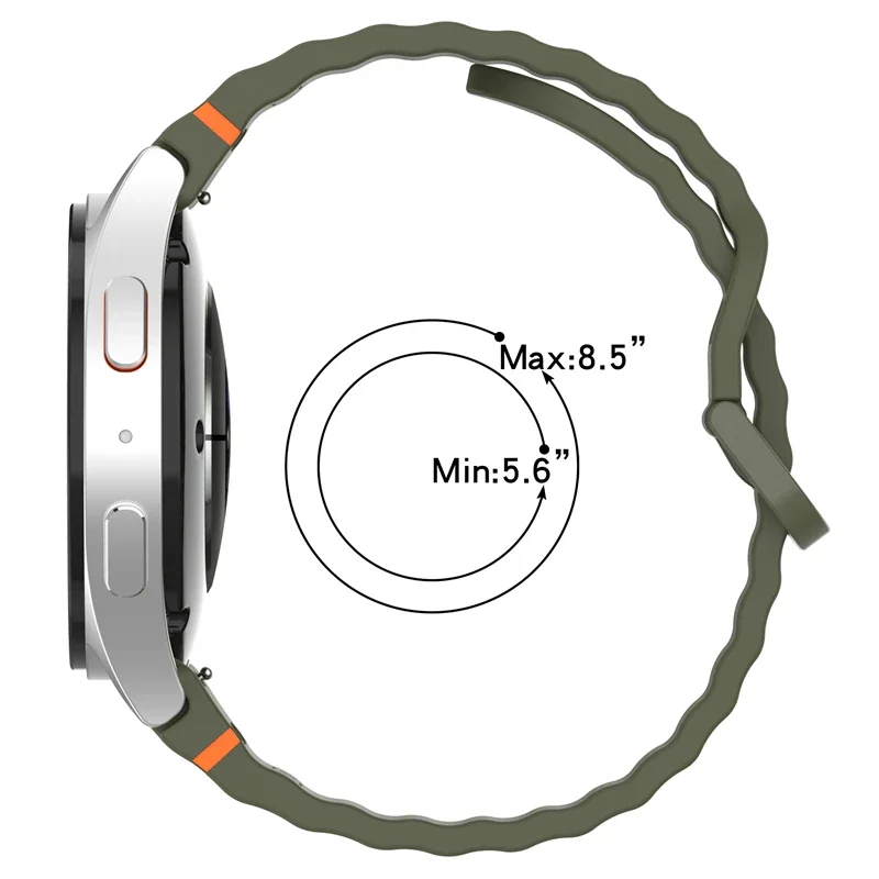 Per Samsung Galaxy watch 7 Band FE/5 Pro/6/4 classic 44mm 40mm cinturino sportivo in Silicone originale correa Galaxy watch 7 Strap