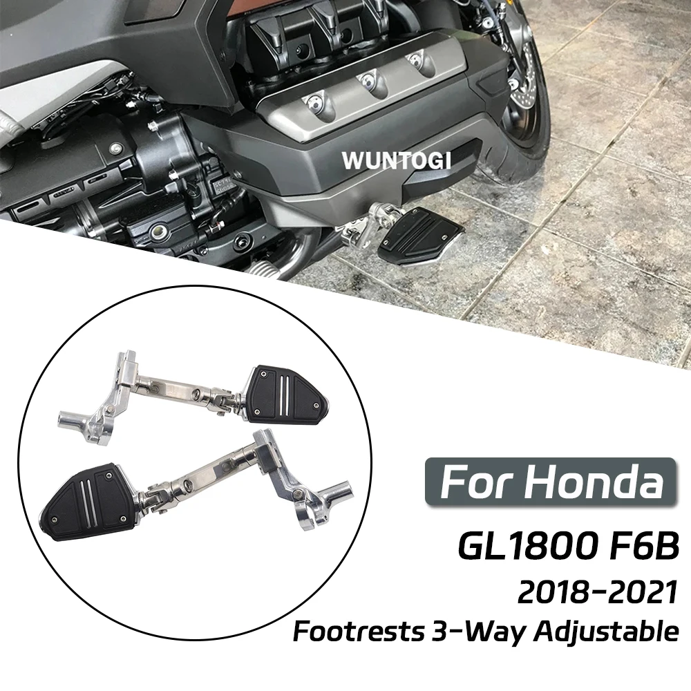 

GL1800 Tour DCT F6B Motorcycle Foot Pedal Mounts For Honda Gold Wing 1800 Accessories Footrests 3-Way Adjustable Highway Pegs