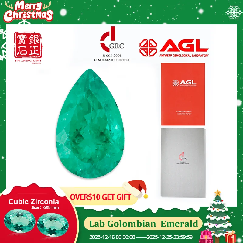 

YinZheng Gemstone Emerald Pear Shape Lab Grown Emerald Loose Gemstones Colombia Emerald Stone With Certificates Can Be Provuded