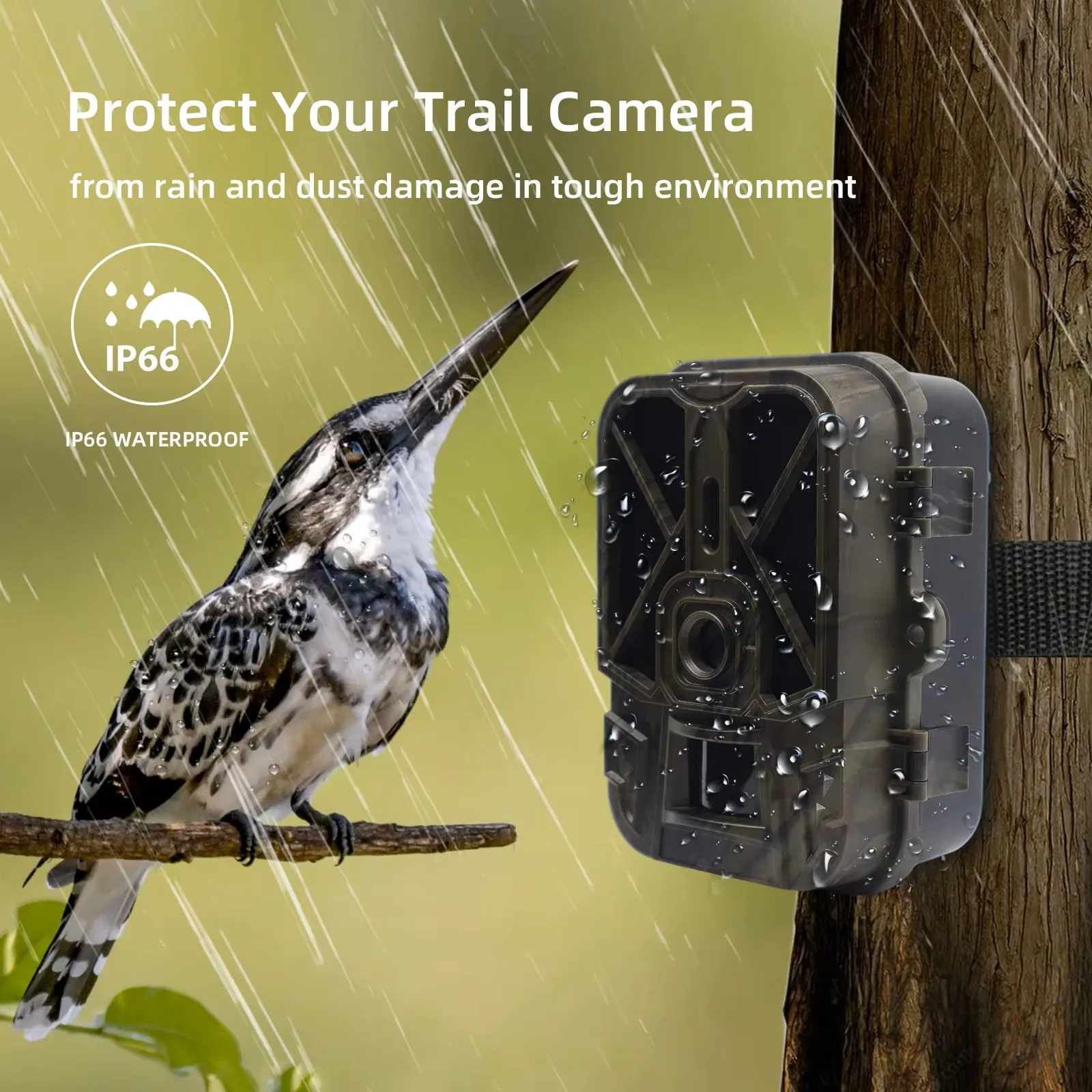 SuntekCam 30MP 4K Wildlife Trail Camera HC940AA geen lithiumbatterij IP65 Nachtzicht Draadloze bewaking Jacht Foto Trapry