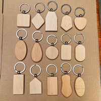 5/10/20 PCS Blanks Wooden Keychain Creative Wooden Decoration Solid Wood Handmade Pendant DIY Wooden Keychain