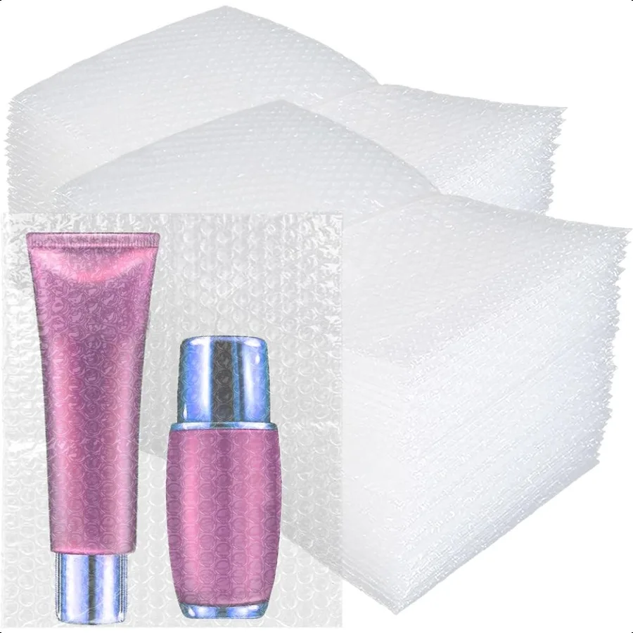 

100 Pcs Clear Bubble Pouches 6x10 Inch Bubble Bag Wrap Foam Bags with Double Walled Cushioning for Moving Shipping Packing