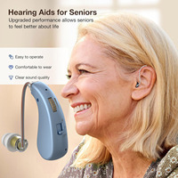 BTE Hearing Aid Ear Sound Amplifier Adjustable Tone Hearing Aids Portable Ear Hearing Amplifier for the Deaf Elderly