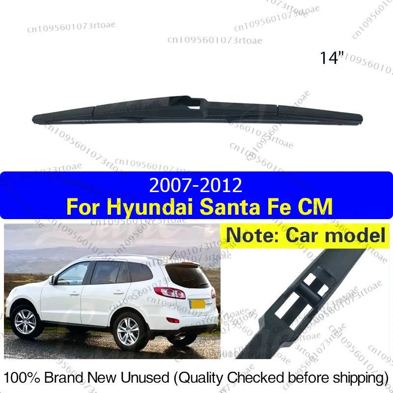 

For Hyundai Santa Fe CM 2007 2008 2009 2010 2011 2012 Rear Windshield Windscreen Washer Wiper Blade Car Accessories 14"