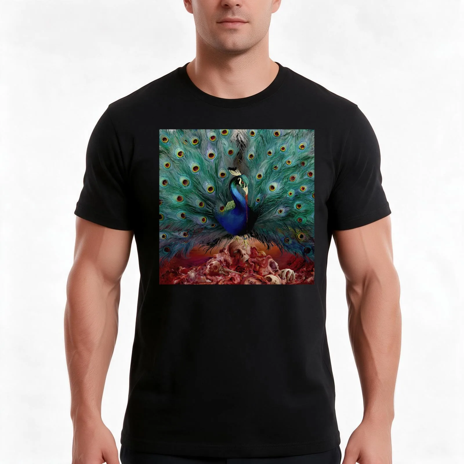 Opeth Sorceress cover T-Shirt, Summer Casual Cotton Tee, Oversized Streetwear Tops, Vintage Graphic Print, Unisex Men Women