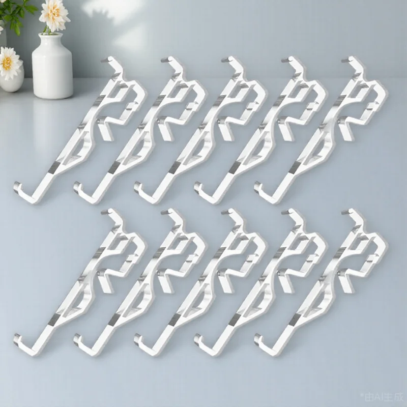 

10Pcs Wear-Resistant Valance Clips Plastic Blind Clamps Replaceable Household Blind Accessories for Office Hotel Furniture