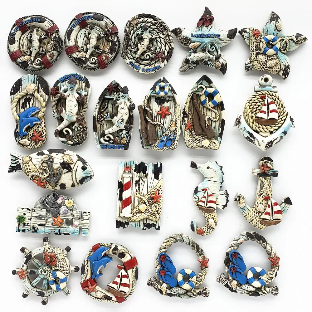 Europa España Menorca Tenerife Lanzarote imanes de nevera 3D recuerdo turístico artículos de decoración artesanía refrigerador magnético
