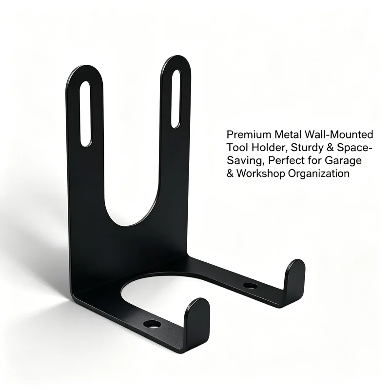 Adjustable Slot Wall Mount Tool Organizer Holder Black Iron Bracket Complete Hardware For Garage Auto Care Spray Bottle Storage