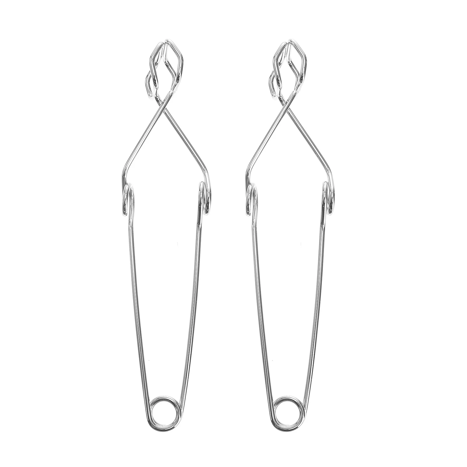 

2Pcs Steel Test Tube Clamp Durable Laboratory Clips Safe Tube Holder for Hot Test Pipes Laboratory Clamps