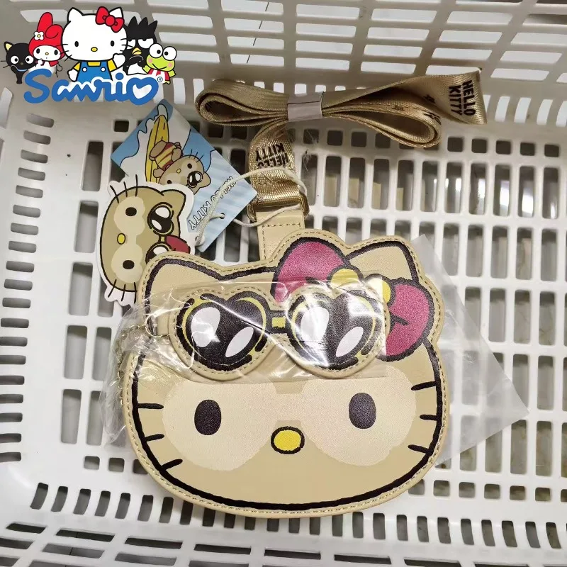 

Hello Kitty New Mini Coin Purse Fashion Trend Lanyard Coin Purse 3D Cartoon Cute Storage Pendant Coin Purse High Quality