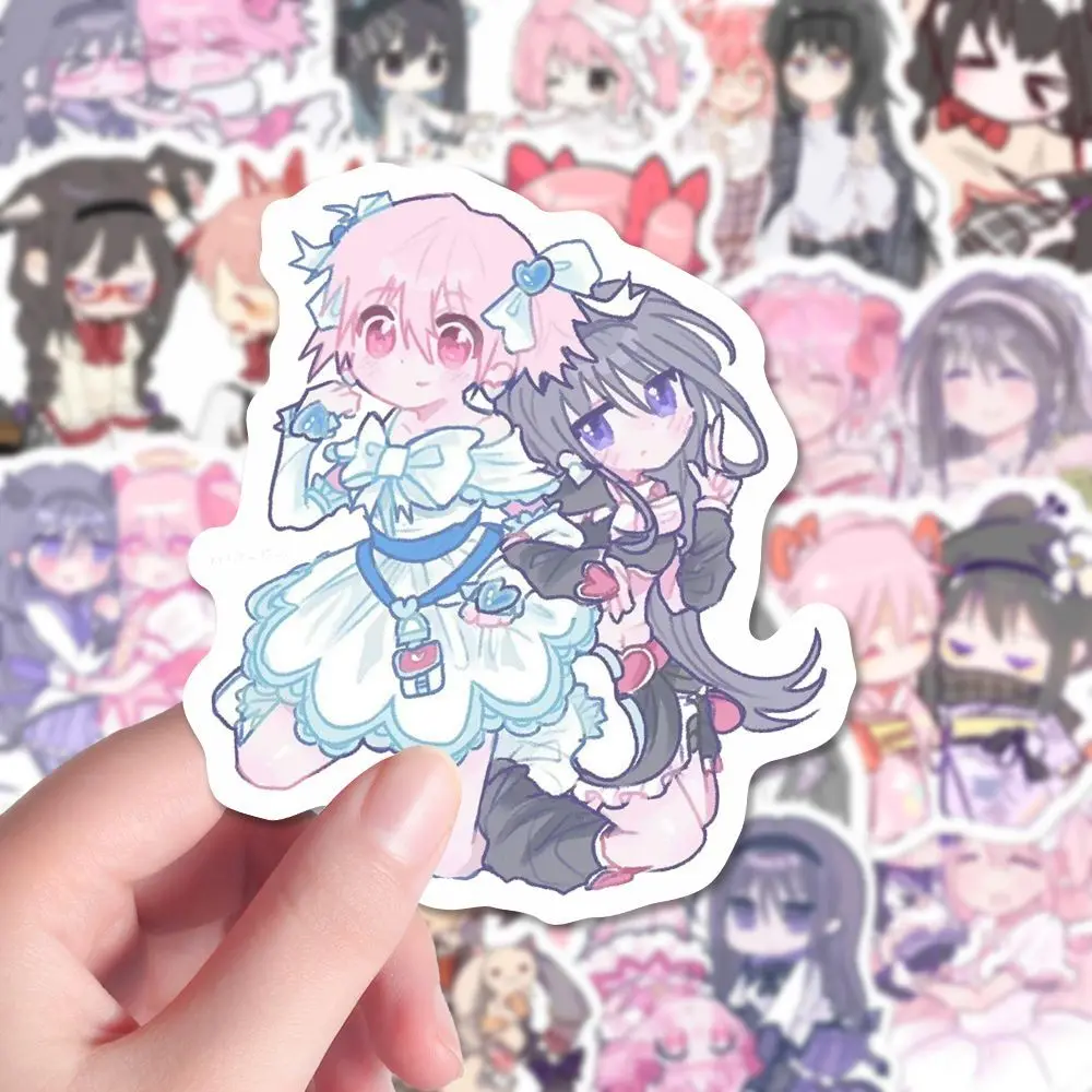 Puella Magi Madoka Magica Sticker Anime Akemi Homura Stationery Stickers Cartoon Handbook Water Proof Student School Supplies