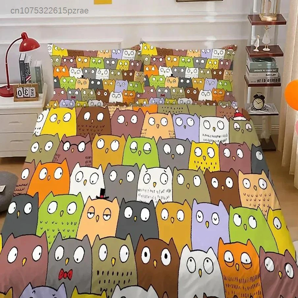 Top Cute Bedding Set Cute Funny Yellow Cartoon Chick Duvet Cover Set King Queen Cartoon Animals Soft Polyester Quilt Cover