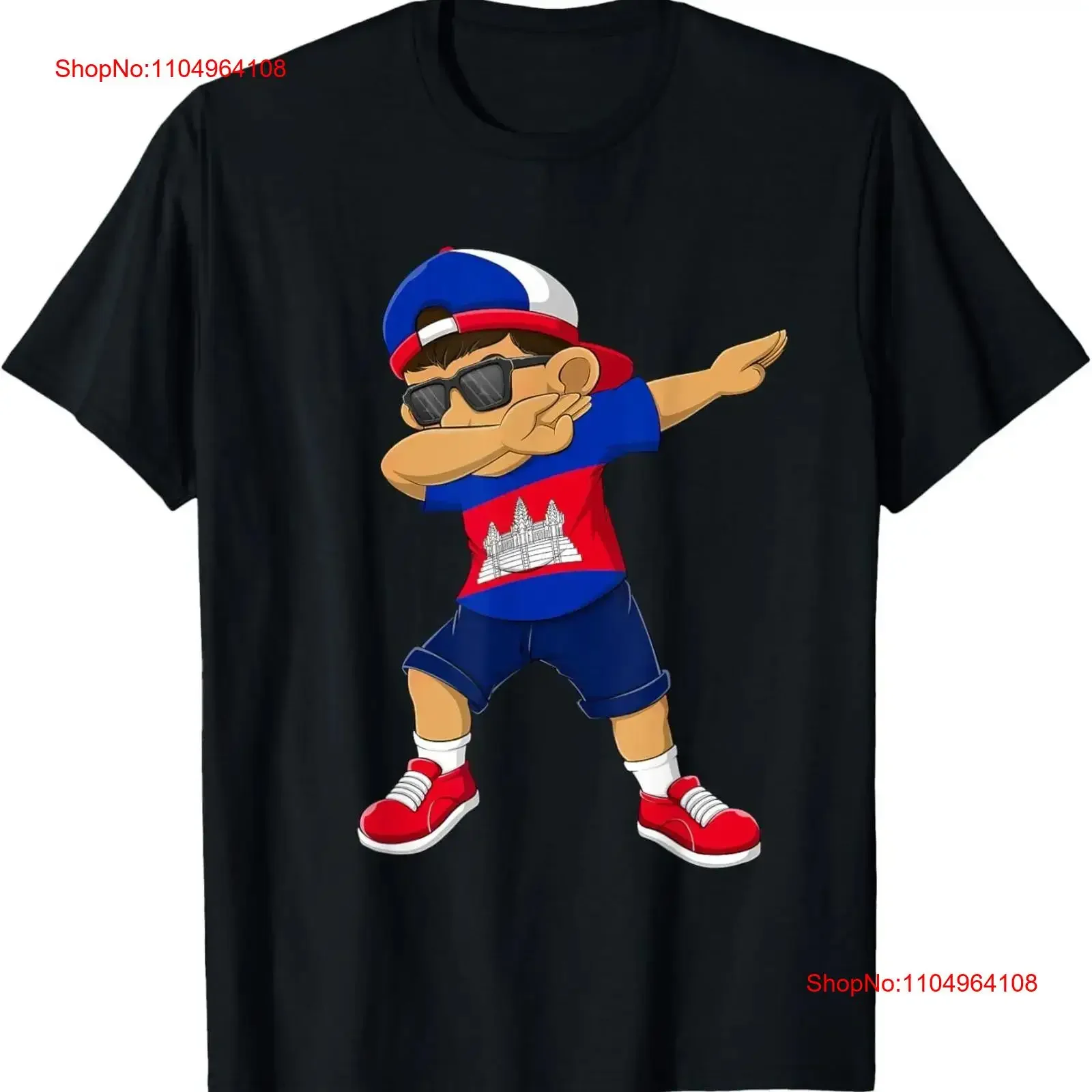 

Dabbing Boy Cambodian Cambodia Flag Kids Dab Dance T Shirt vintage Washed Comfortable Versatile Breathable