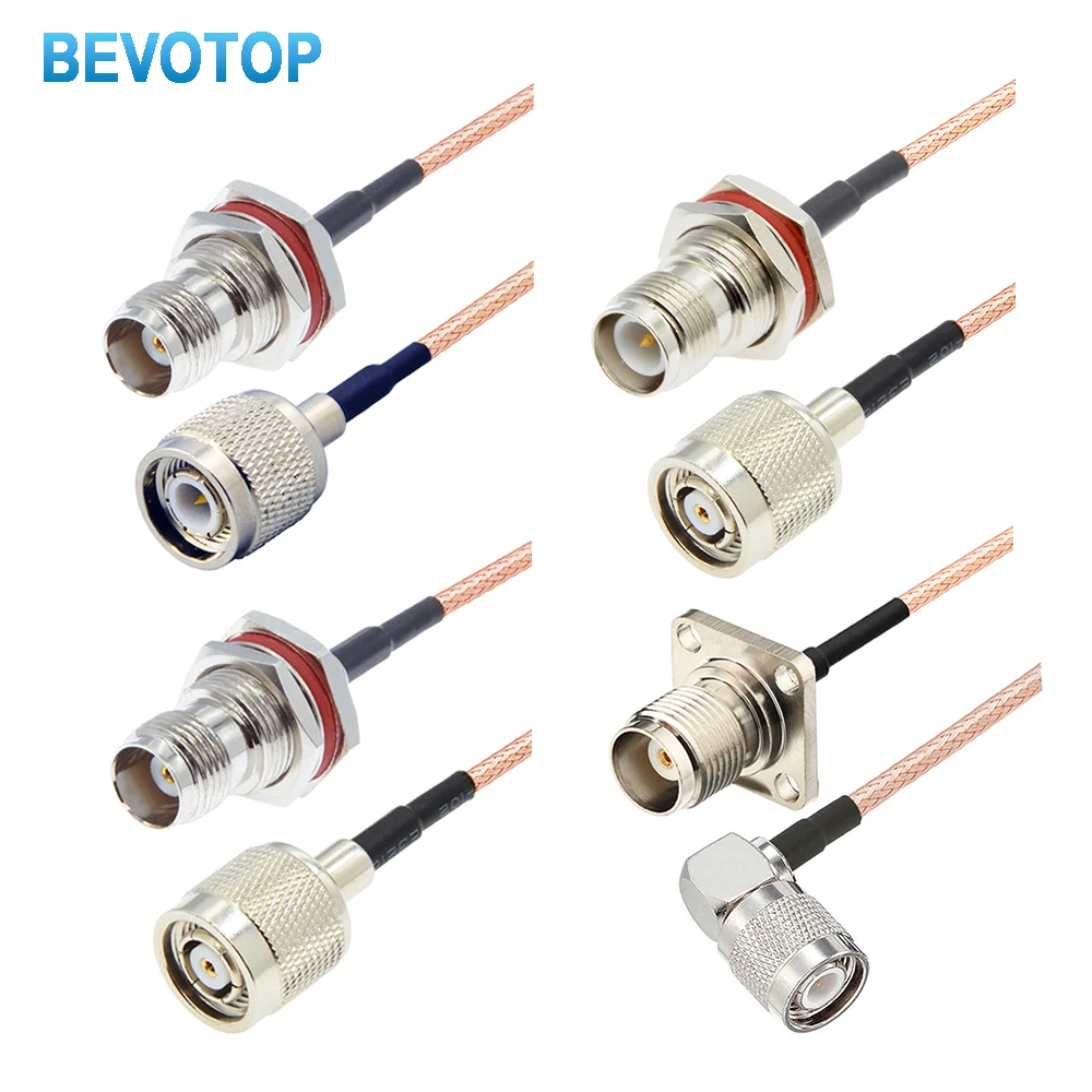 1PCS TNC to TNC RG316 Cable RP-TNC / TNC Male to TNC Female Bulkhead 50 Ohm RG-316 RF Coaxial Cable Pigtail Antenna Jumper