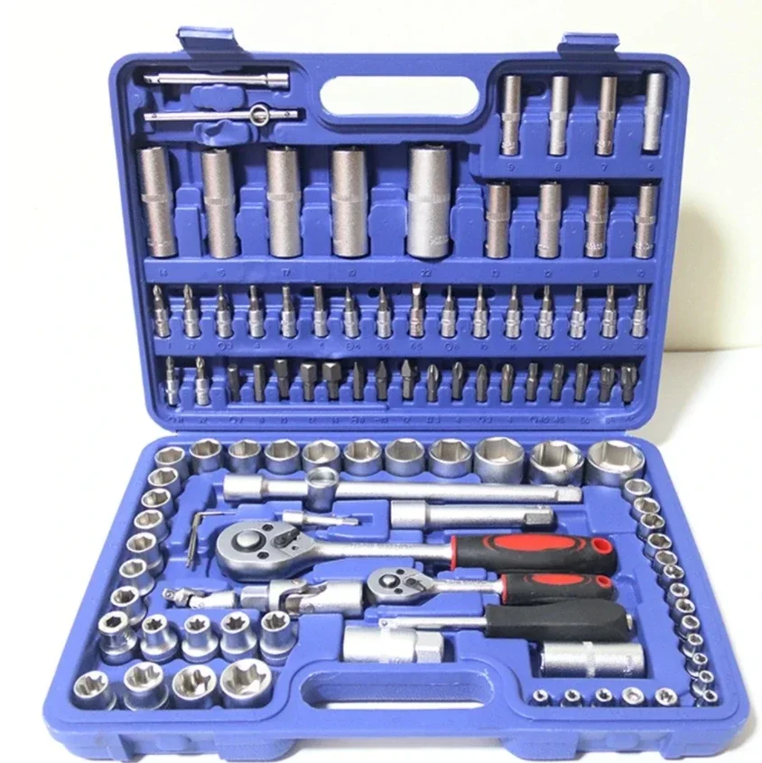 108pcs/box Tool Set for Car Repair Tools Mechanic Tool Set Matte Plating Sockets Set Ratchet Spanners Wrench