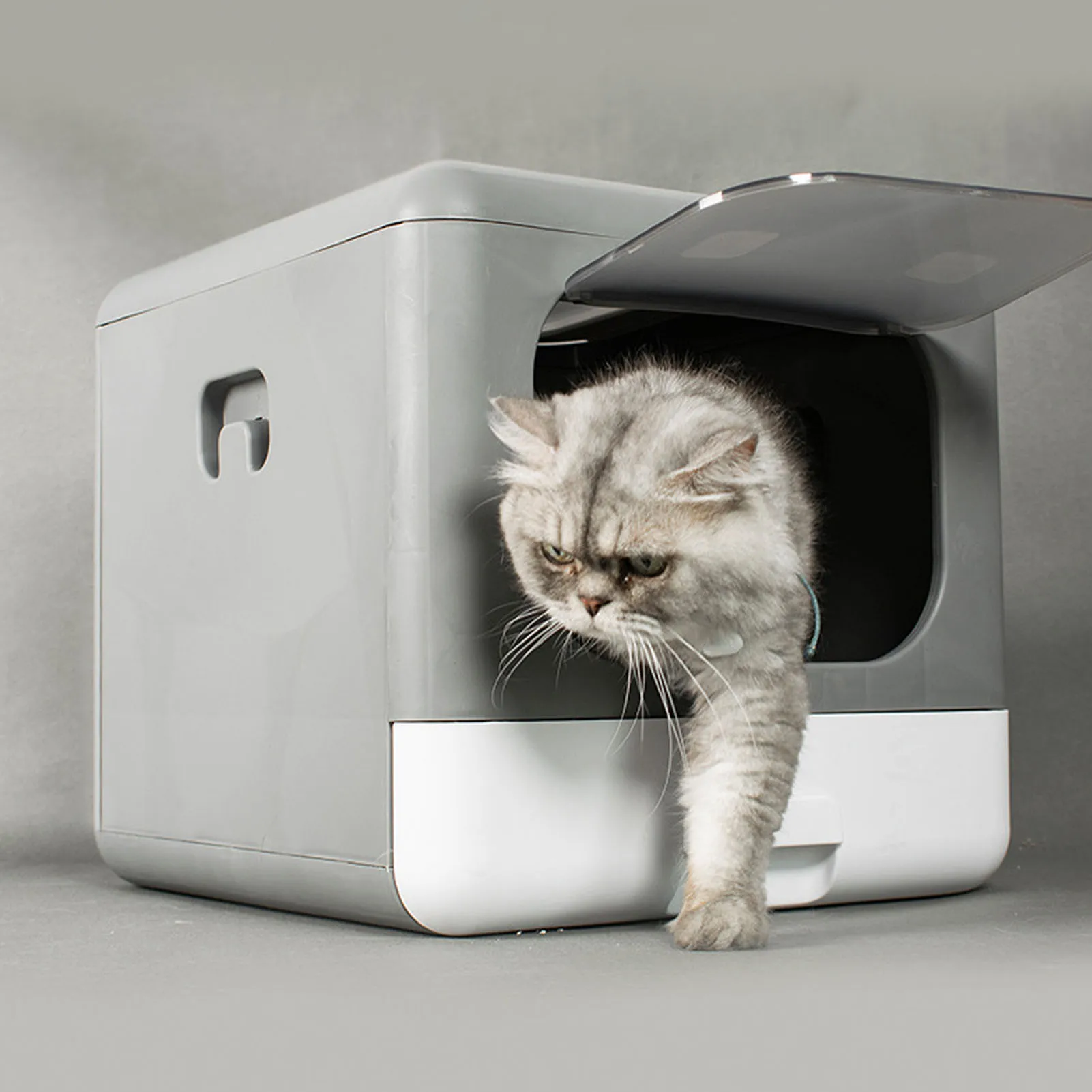 

Cat Litter Box Enclosed Cat Litter Box Folding Cat Toilet Cat Litter Box Large Plastic Spill Proof Cat Toilet Plastic Litter Box