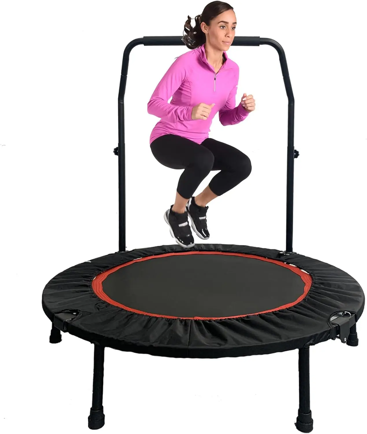 

Складной батут 40 дюймов, батут для фитнеса 660 фунтов, тренировки по прыжкам в помещении и на открытом воздухе,