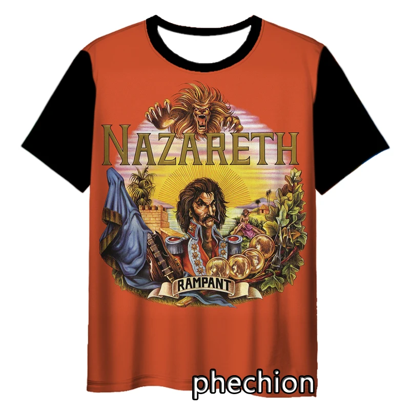 phechion New Fashion Men/Women Nazareth Band 3D Print Short Sleeve T-Shirt Casual Hip Hop Summer T Shirt Tops S213