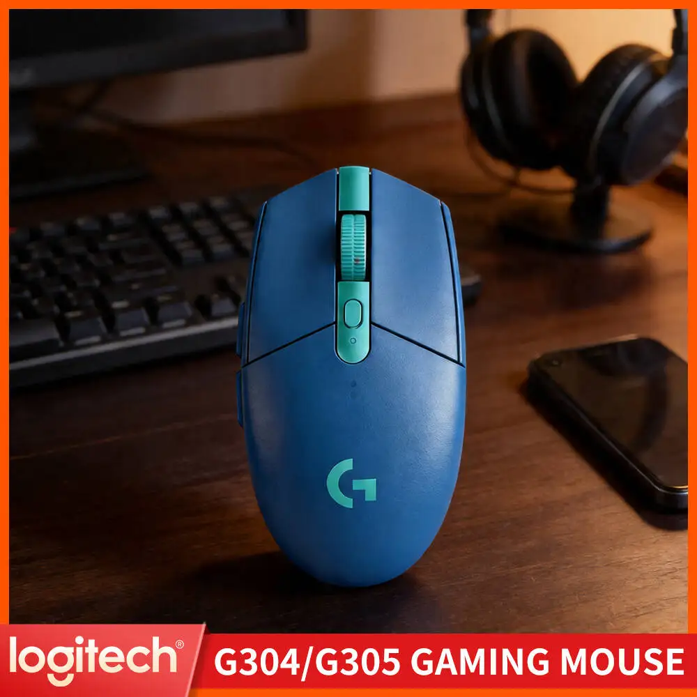 LIGHTSPEED Gaming Mouse Logitech G305, 12000 DPI HERO, 6 Buttons, 250hr Battery, 99g, PC Mac Laptop Gamers Choice