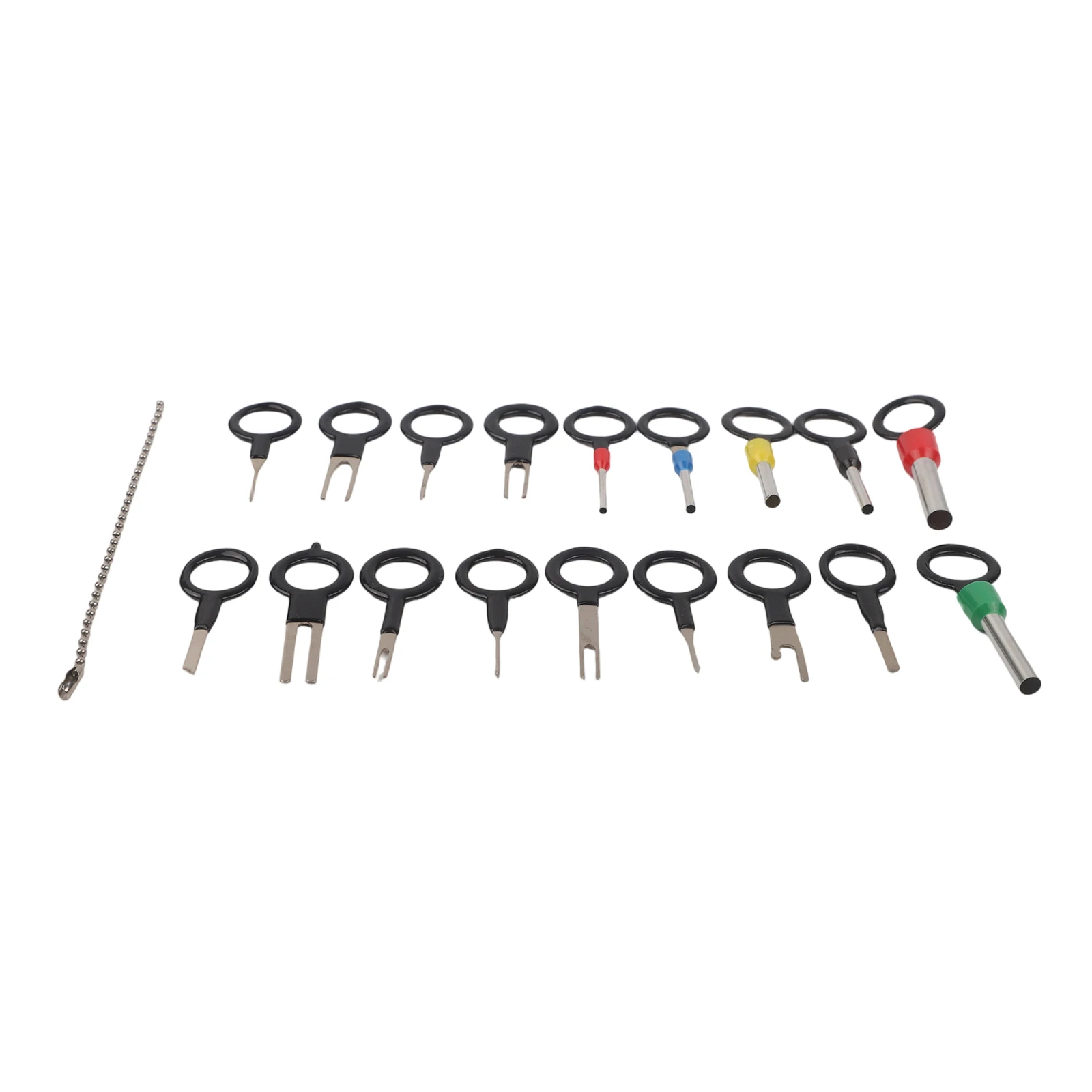 Electrical Connector Terminal Tool Set 18pcs Stainless Steel for Automotive Harness Repair and Pin Replacement