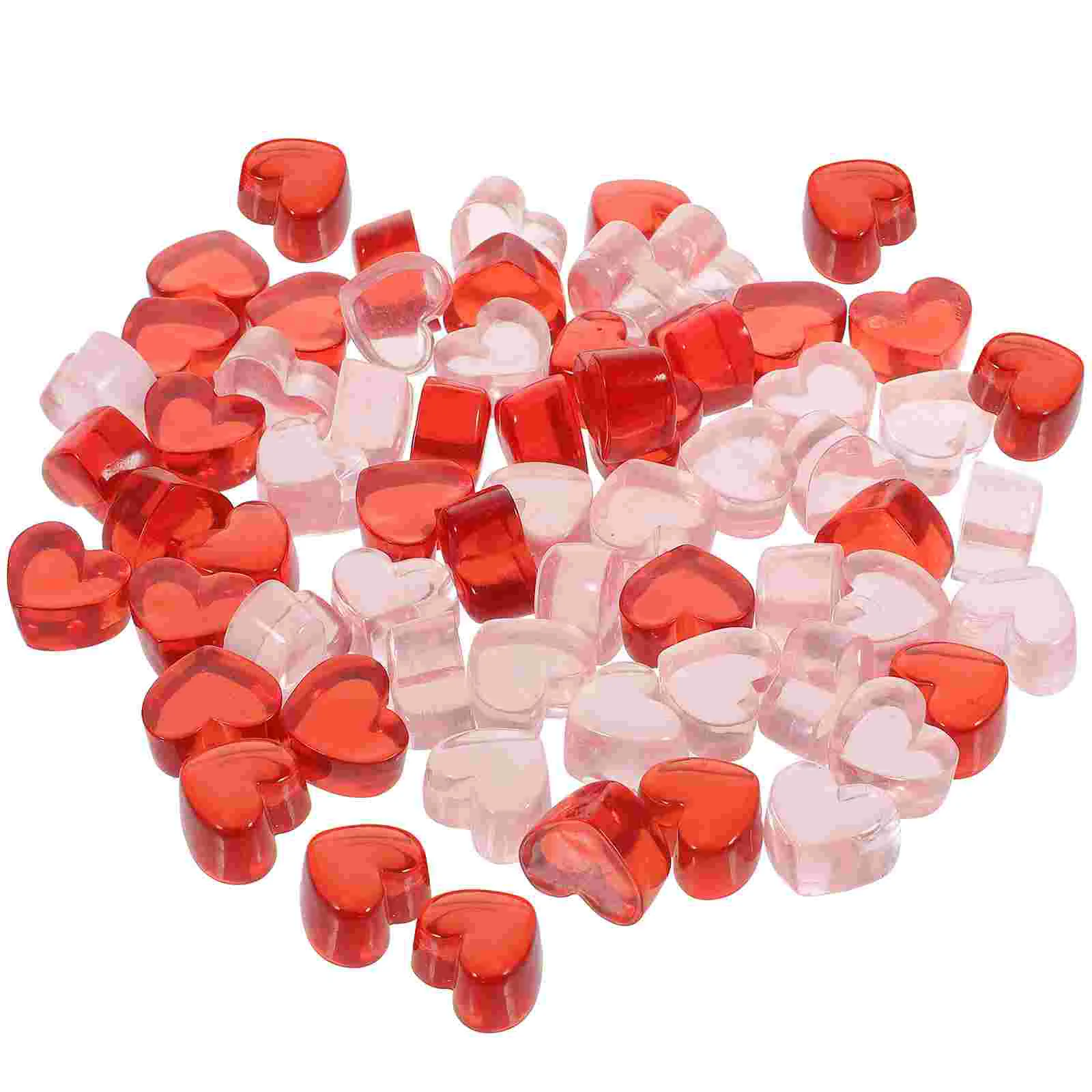 

100 Pcs Decoration Love Resin Jewelry Decorative Props Vase Party Accessories Fillers for Centerpieces Table Confetti Heart