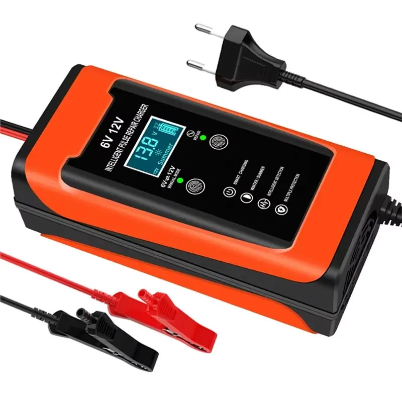6V 12V 6A Smart Battery Pulse Repair LCD EU Plug