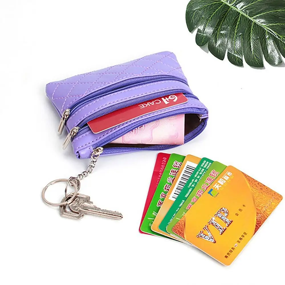 

Портативный кошелек для монет из искусственной кожи, водонепроницаемый с кольцом для ключей, кошелек, сумка для денег, износостойкий мужской кошелек на молнии для кредитных карт