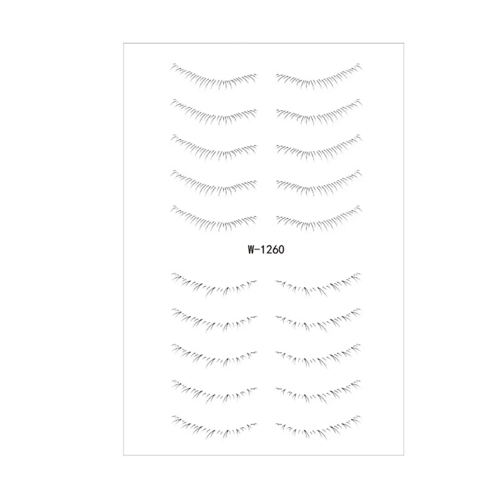 Lower Eyelash Stickers Make Up Tool 3D DIY Waterproof Eyelash Extension Strips False Eyelashes for Parties Activities Stage